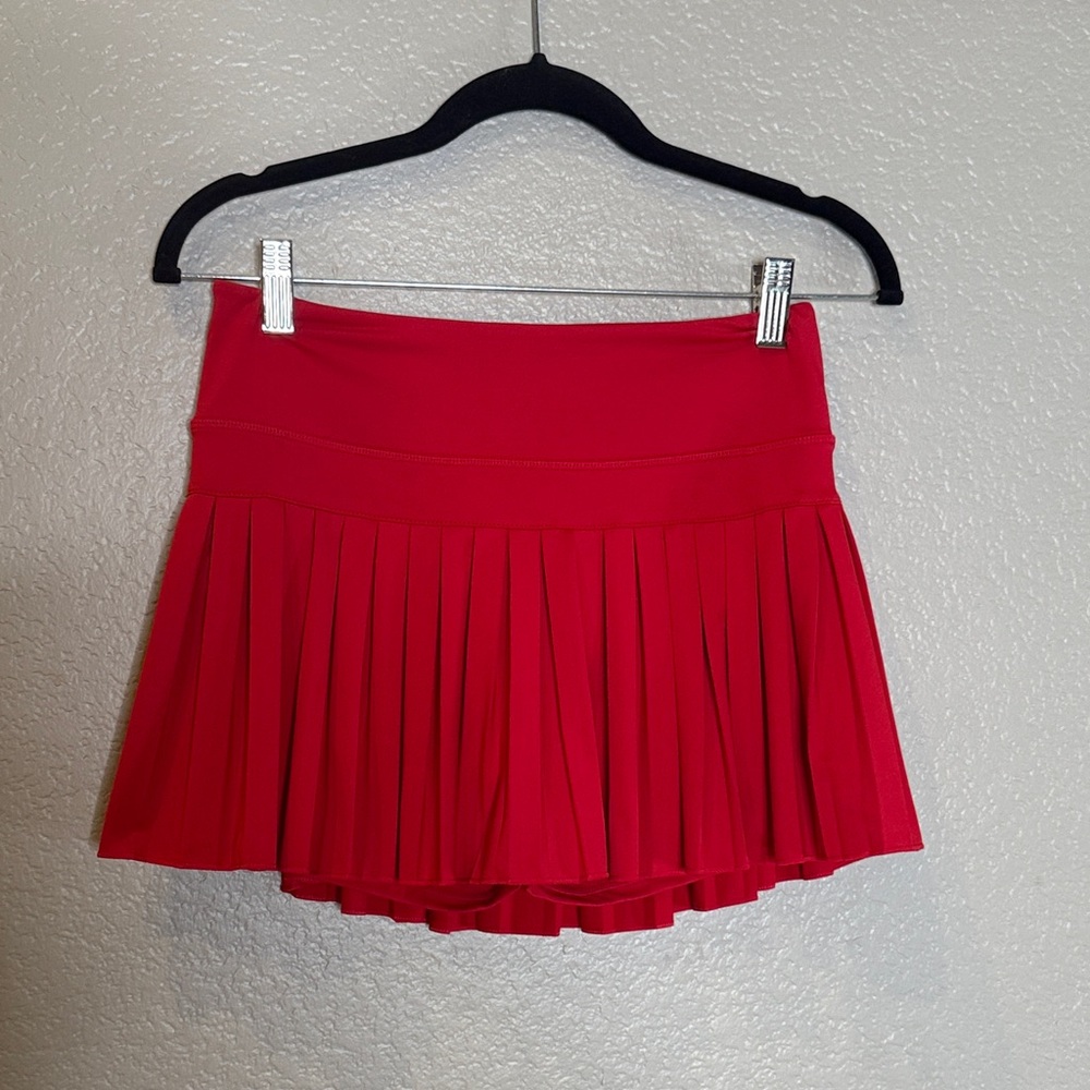 Goldhinge Vibrant Red Mini work out skort